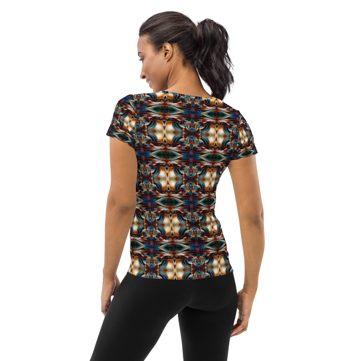 DMV 0127 Conceptual Artsy All-Over Print Women's Athletic T-shirt