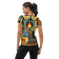 DMV 0237 Retro Art All-Over Print Women's Athletic T-shirt