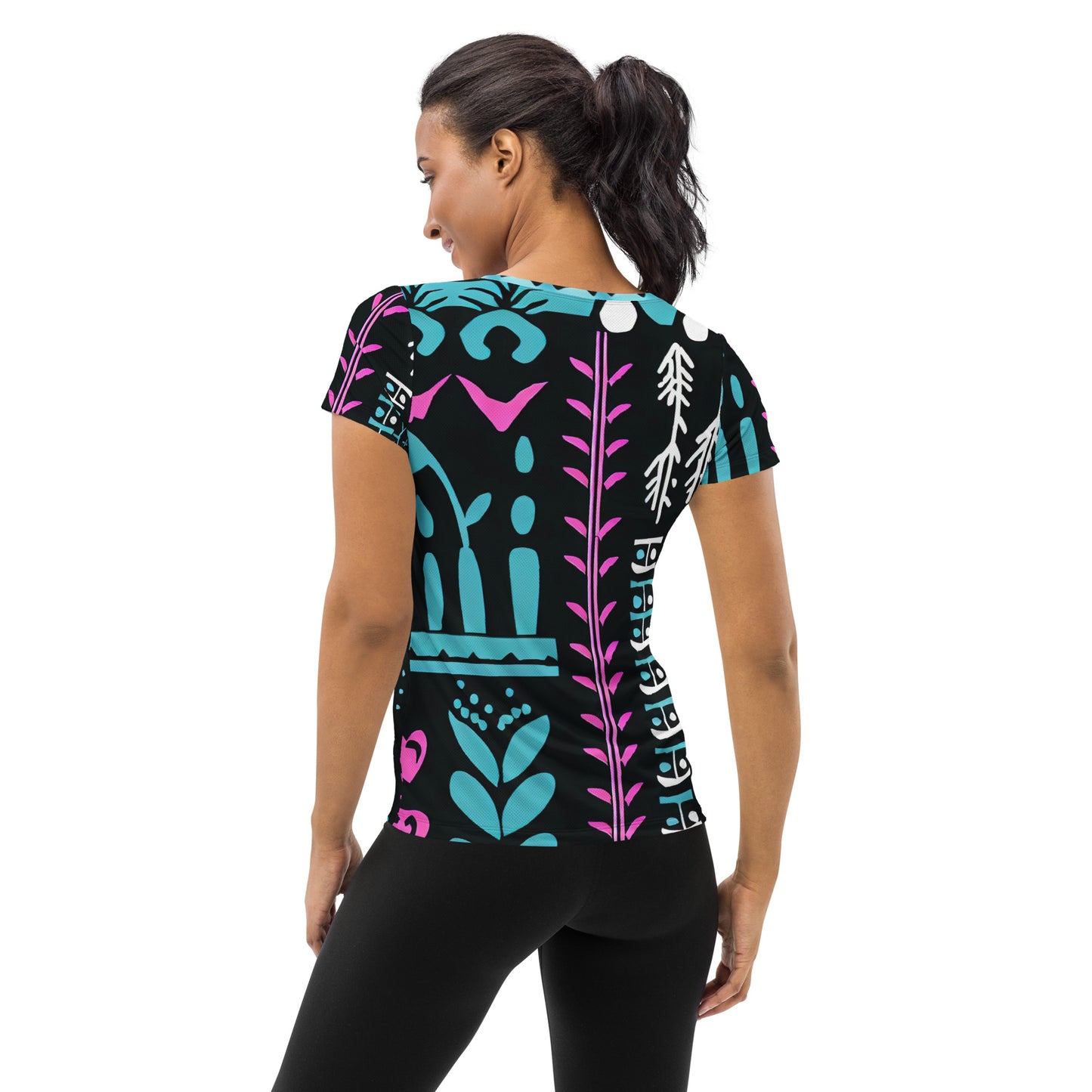 DMV 0122 Boho All-Over Print Women's Athletic T-shirt