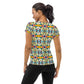 DMV 0102 Vintage Artsy All-Over Print Women's Athletic T-shirt