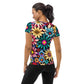 DMV 0265 Floral All-Over Print Women's Athletic T-shirt