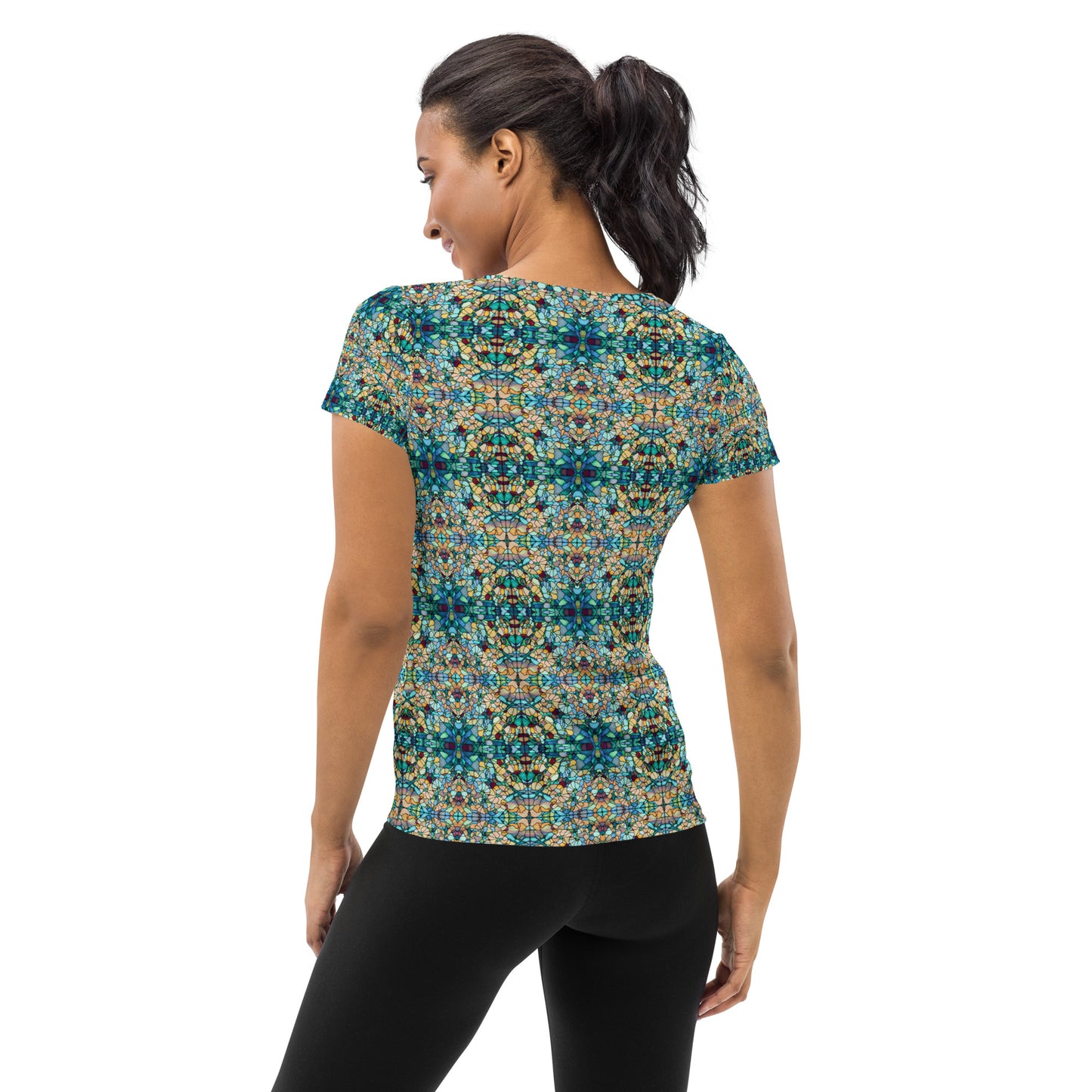 DMV 0254 Chic Boho All-Over Print Women's Athletic T-shirt