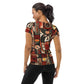 DMV 0107 Retro Art All-Over Print Women's Athletic T-shirt