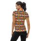 DMV 0148 Vintage Artsy All-Over Print Women's Athletic T-shirt