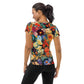 DMV 0150 Floral All-Over Print Women's Athletic T-shirt