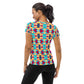 DMV 0134 Vintage Artsy All-Over Print Women's Athletic T-shirt