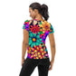 DMV 1466 Floral All-Over Print Women's Athletic T-shirt