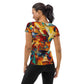 DMV 0416 Abstract Art All-Over Print Women's Athletic T-shirt