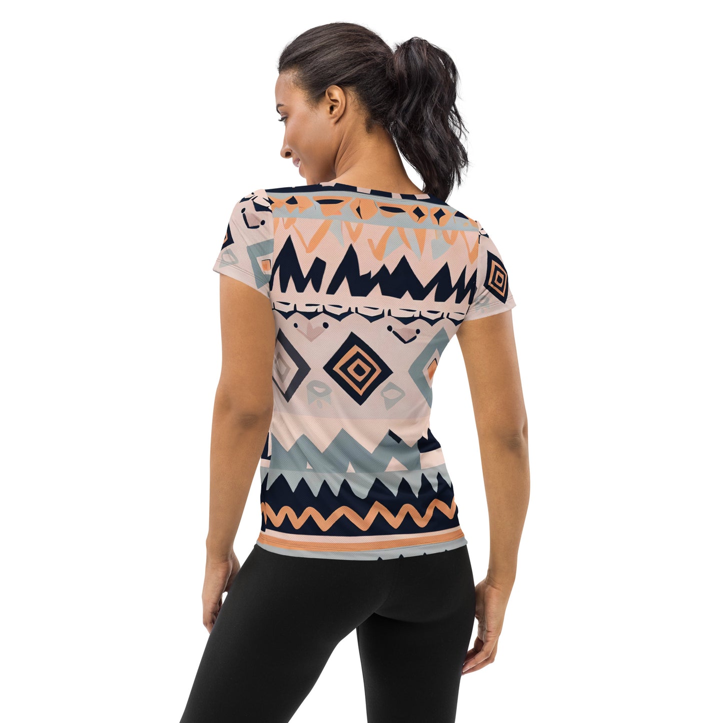 DMV 1345 Boho All-Over Print Women's Athletic T-shirt