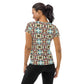 DMV 0184 Geo Boho All-Over Print Women's Athletic T-shirt