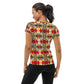 DMV 0203 Vintage Artsy All-Over Print Women's Athletic T-shirt