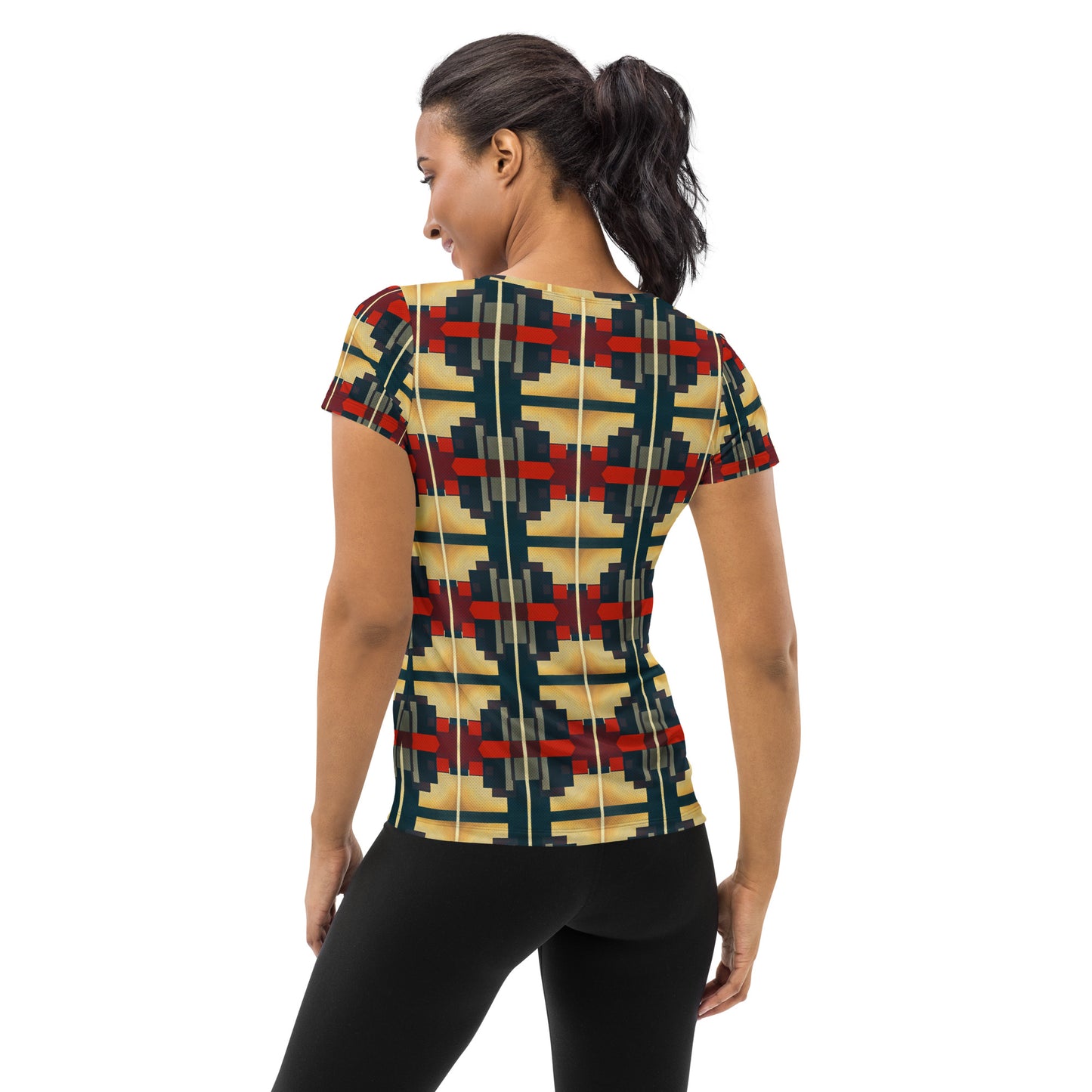 DMV 0186 Geo Boho All-Over Print Women's Athletic T-shirt