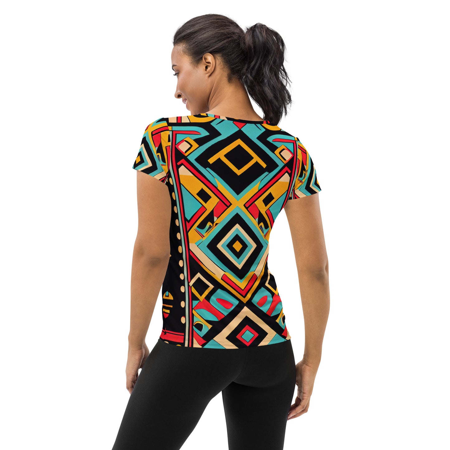 DMV 0155 Boho All-Over Print Women's Athletic T-shirt