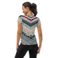 DMV 0306 Boho All-Over Print Women's Athletic T-shirt