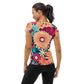 DMV 0293 Floral All-Over Print Women's Athletic T-shirt