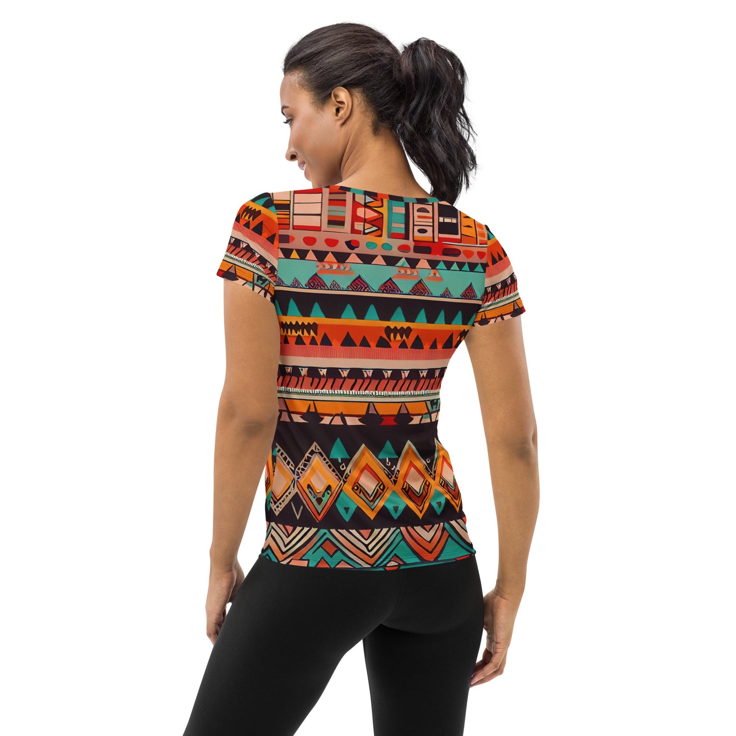 DMV 0415 Boho All-Over Print Women's Athletic T-shirt