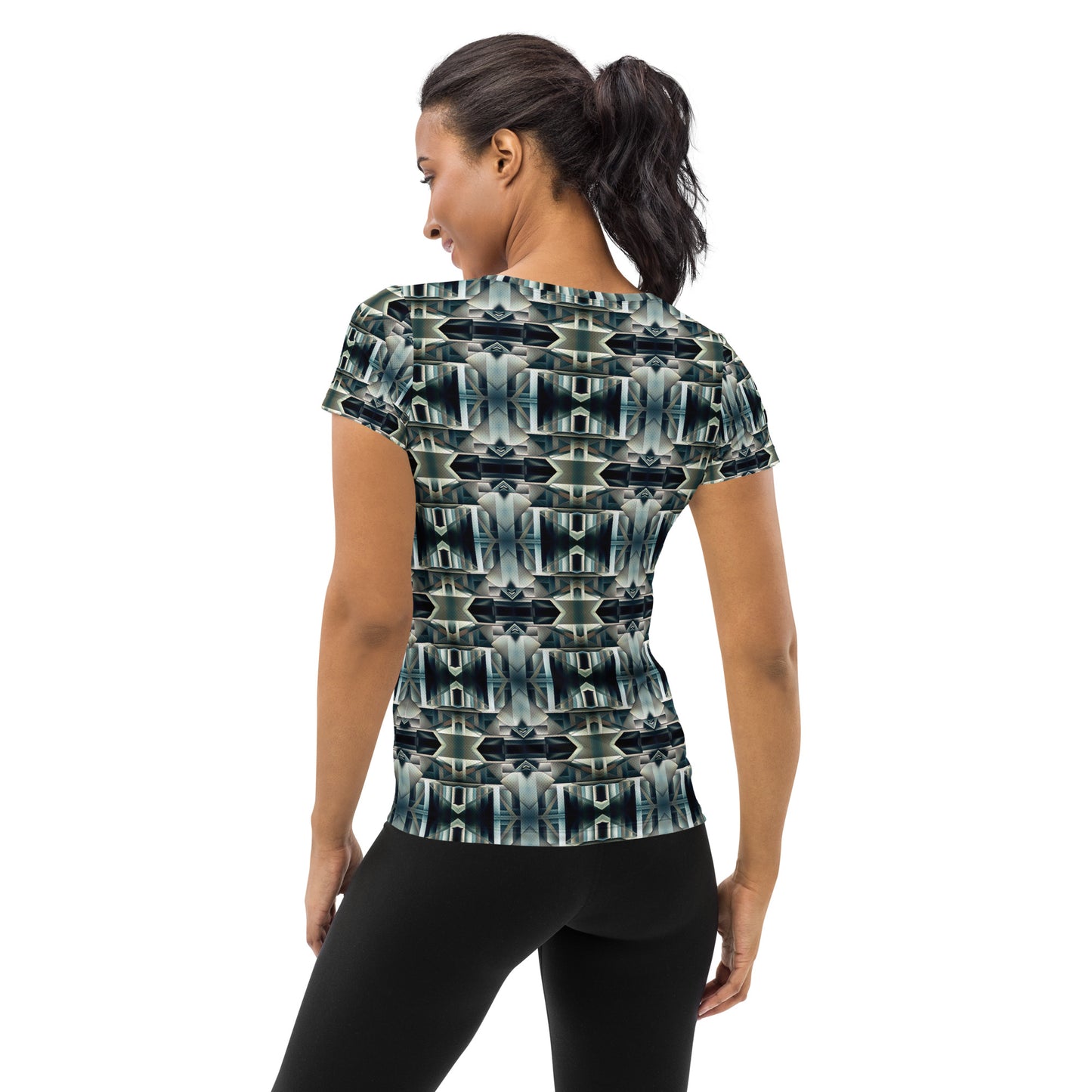 DMV 0414 Conceptual Artsy All-Over Print Women's Athletic T-shirt