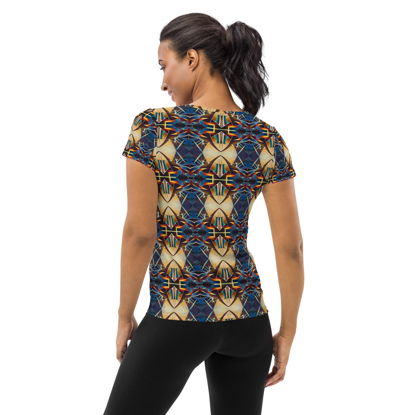 DMV 0406 Conceptual Artsy All-Over Print Women's Athletic T-shirt