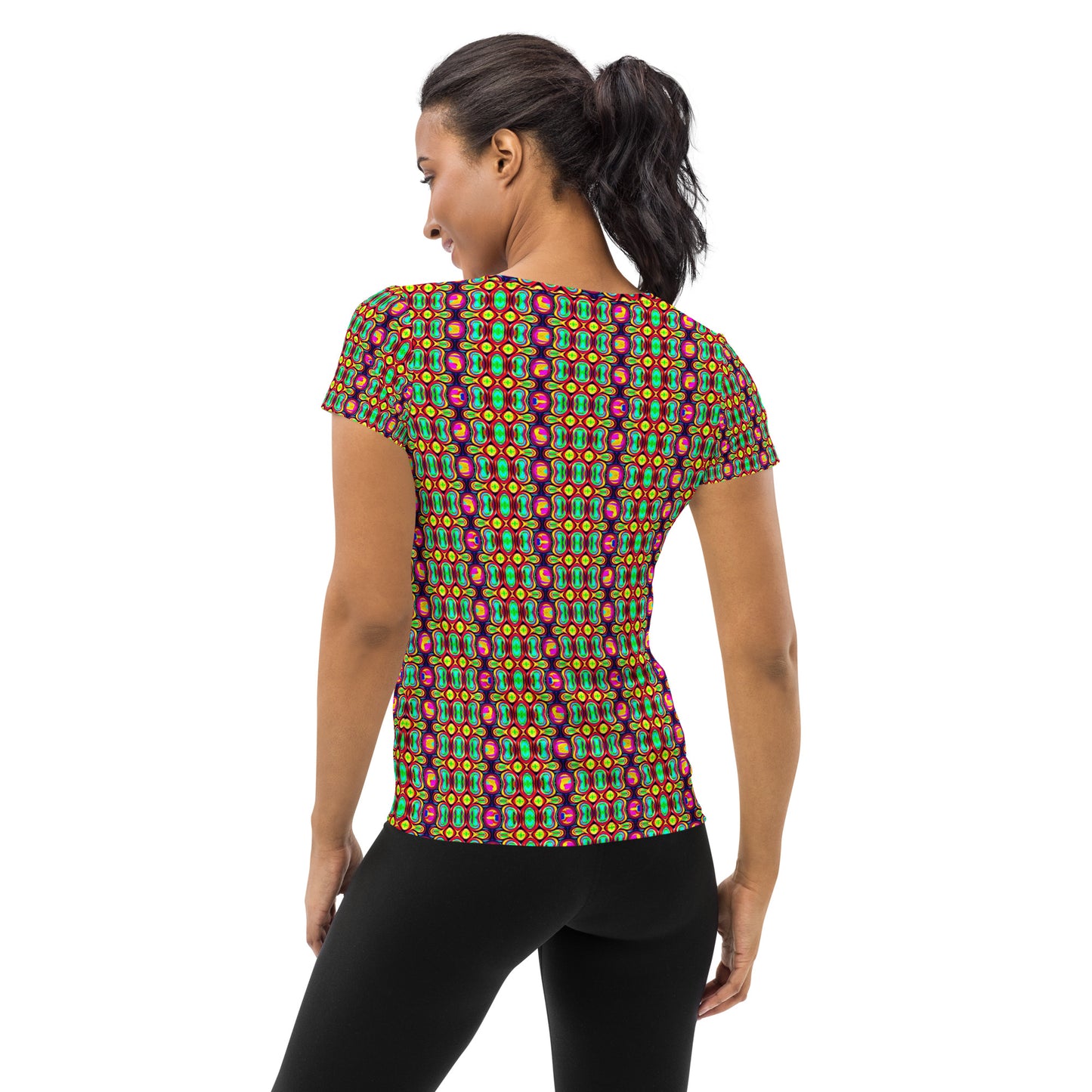 DMV 1343 Psy Artsy All-Over Print Women's Athletic T-shirt