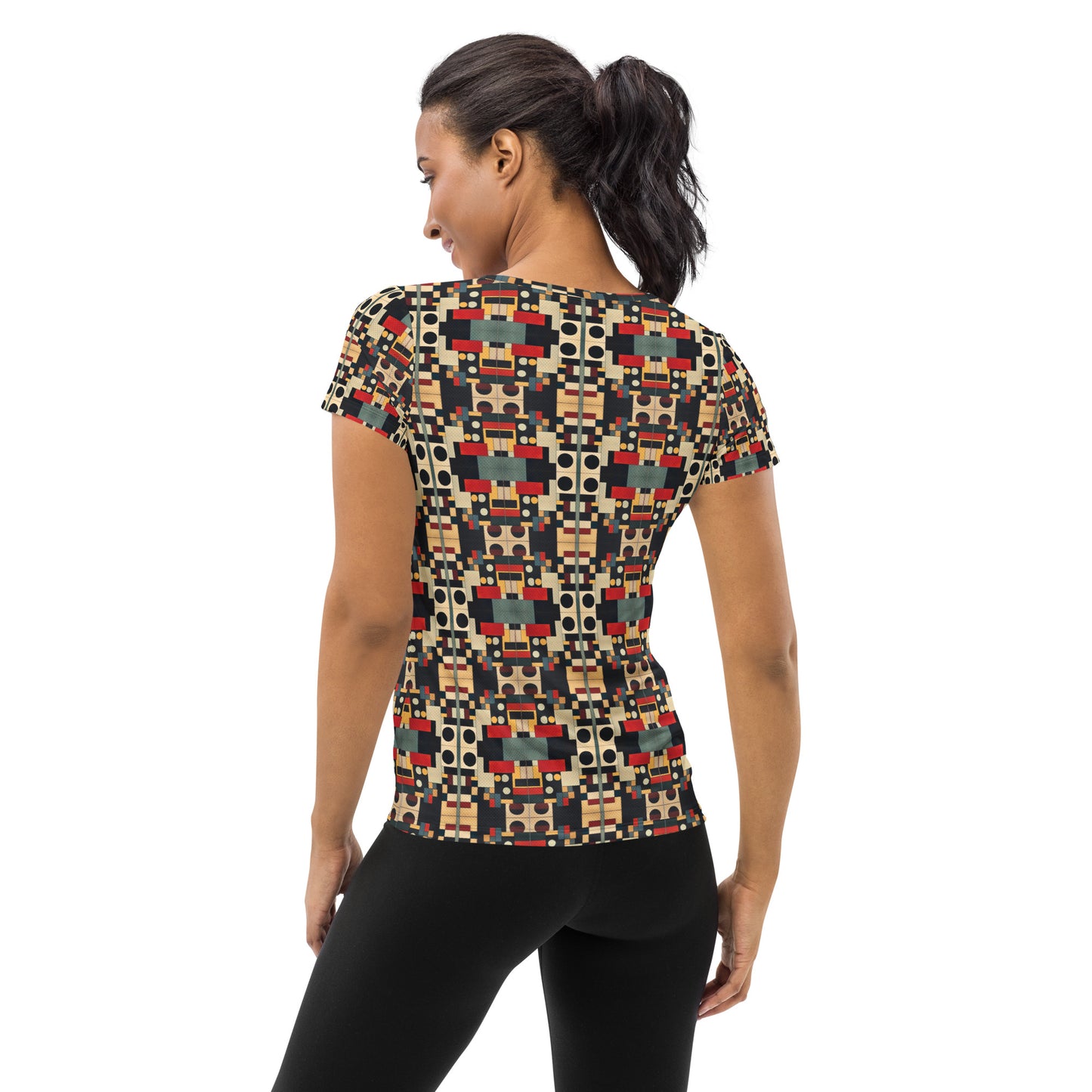 DMV 0510 Geo Boho All-Over Print Women's Athletic T-shirt