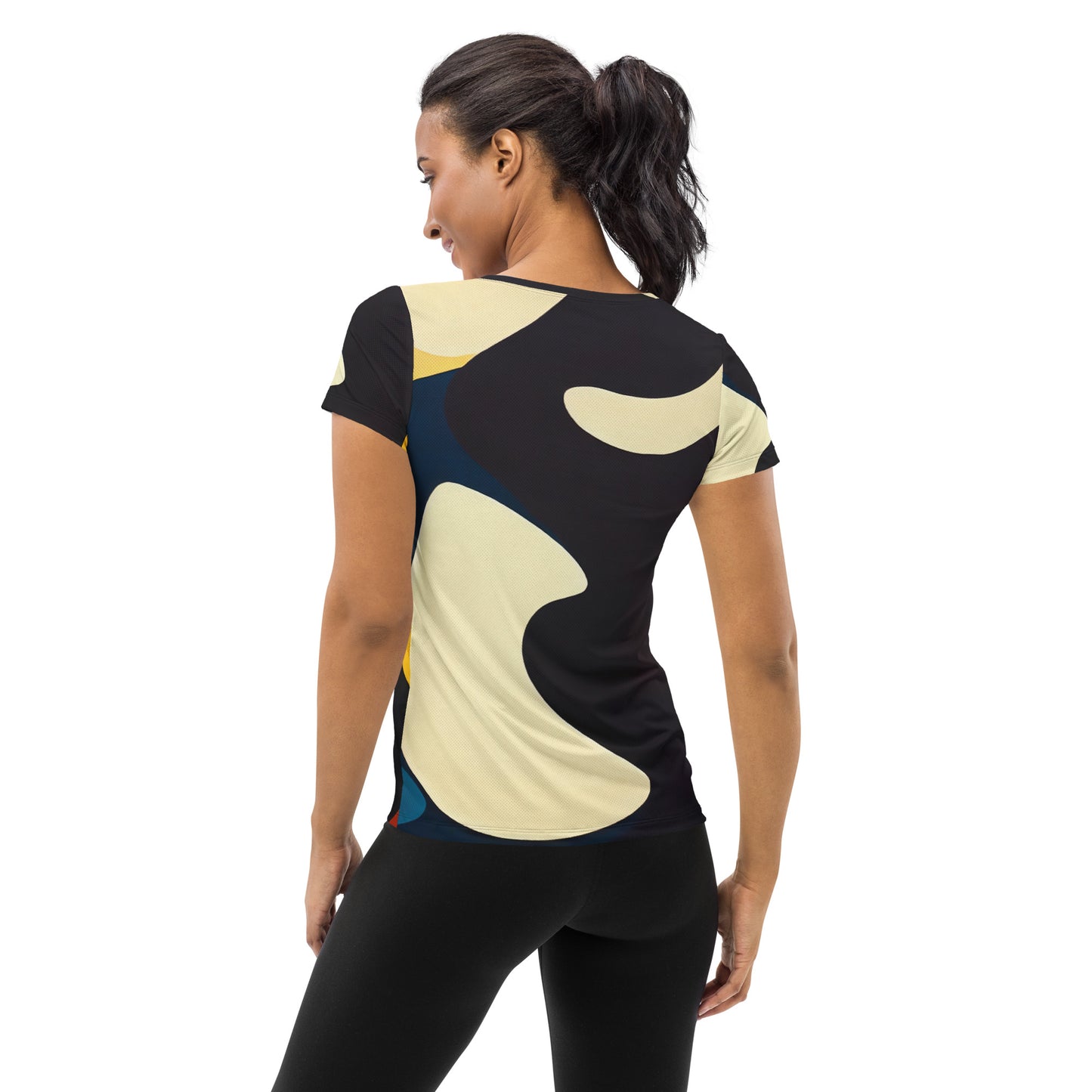 DMV 0421 Retro Art All-Over Print Women's Athletic T-shirt