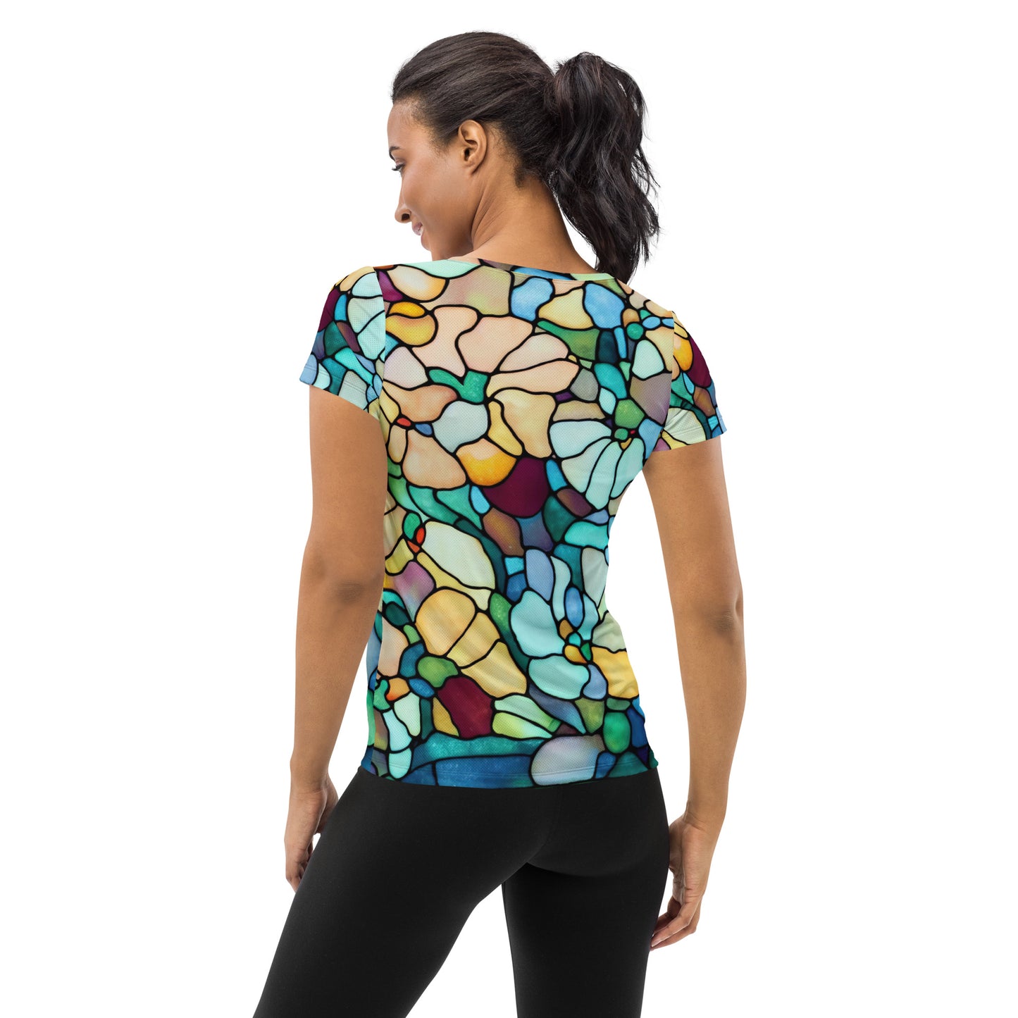 DMV 1544 Boho All-Over Print Women's Athletic T-shirt