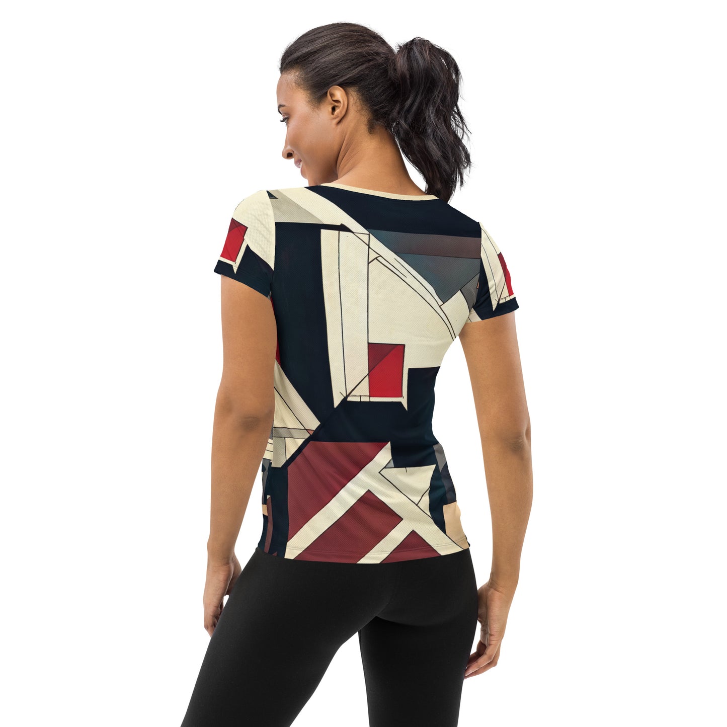 DMV 0886 Abstract Art All-Over Print Women's Athletic T-shirt