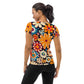 DMV 0710 Floral All-Over Print Women's Athletic T-shirt