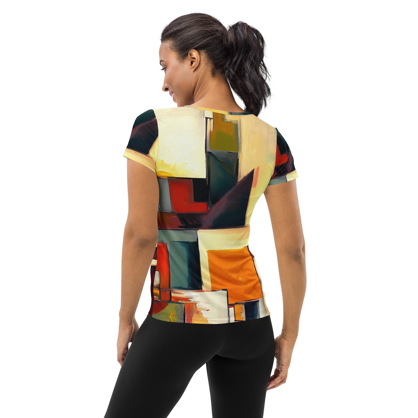 DMV 1883 Abstract Art All-Over Print Women's Athletic T-shirt