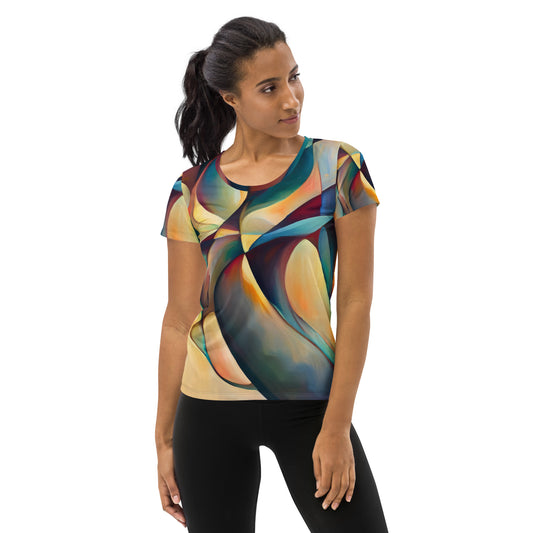 DMV 0243 Abstract Art All-Over Print Women's Athletic T-shirt