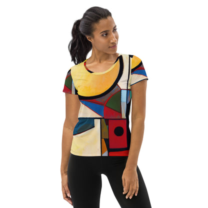 DMV 0209 Abstract Art All-Over Print Women's Athletic T-shirt