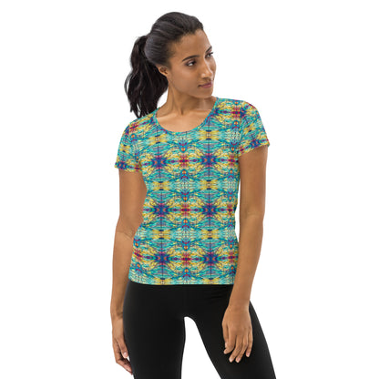 DMV 0231 Chic Boho All-Over Print Women's Athletic T-shirt