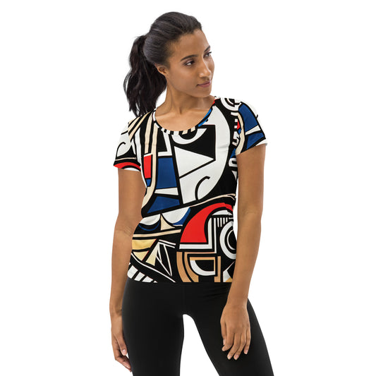 DMV 0019 Boho All-Over Print Women's Athletic T-shirt