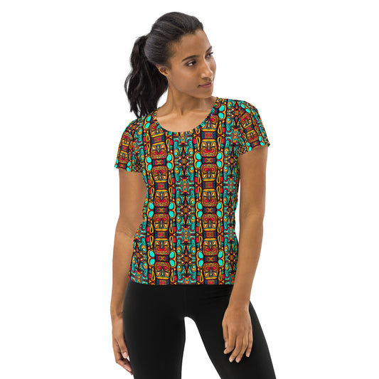 DMV 0074 Psy Artsy All-Over Print Women's Athletic T-shirt