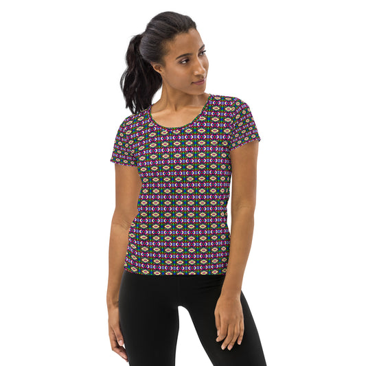 DMV 0034 Psy Artsy All-Over Print Women's Athletic T-shirt