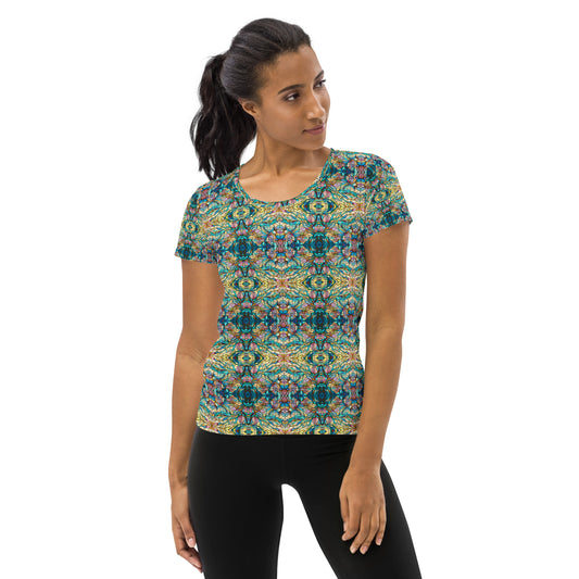 DMV 0049 Chic Boho All-Over Print Women's Athletic T-shirt