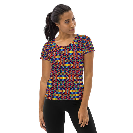 DMV 0041 Chic Boho All-Over Print Women's Athletic T-shirt