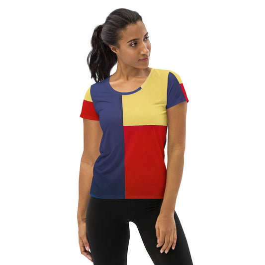 DMV 0050 Avant Garde All-Over Print Women's Athletic T-shirt