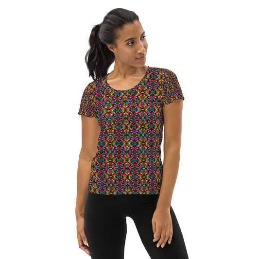 DMV 0056 Psy Artsy All-Over Print Women's Athletic T-shirt