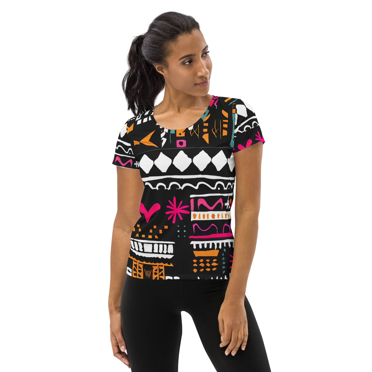 DMV 0011 Boho All-Over Print Women's Athletic T-shirt