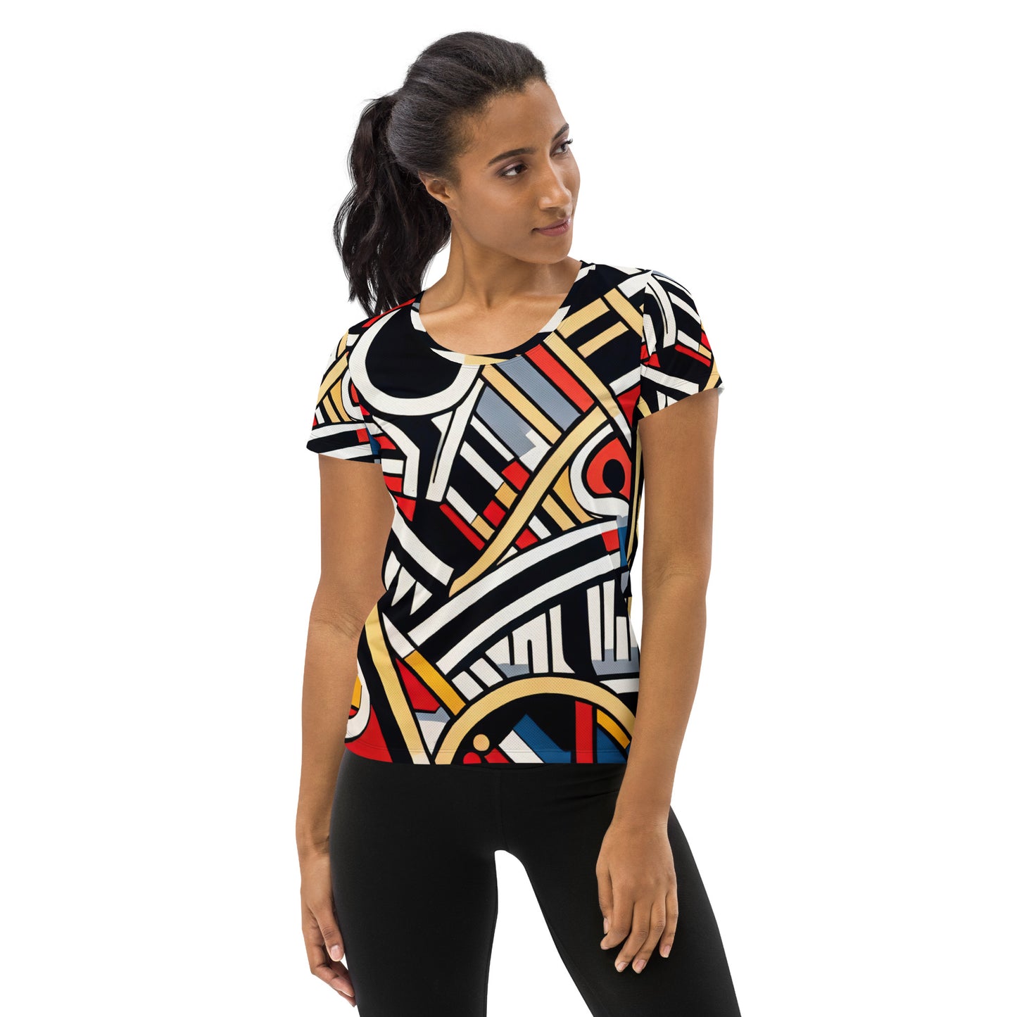 DMV 0001 Boho All-Over Print Women's Athletic T-shirt