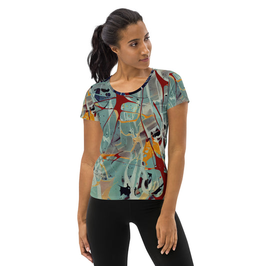 DMV 0054 Avant Garde All-Over Print Women's Athletic T-shirt