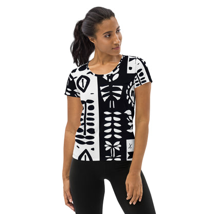 DMV 0009 Boho All-Over Print Women's Athletic T-shirt