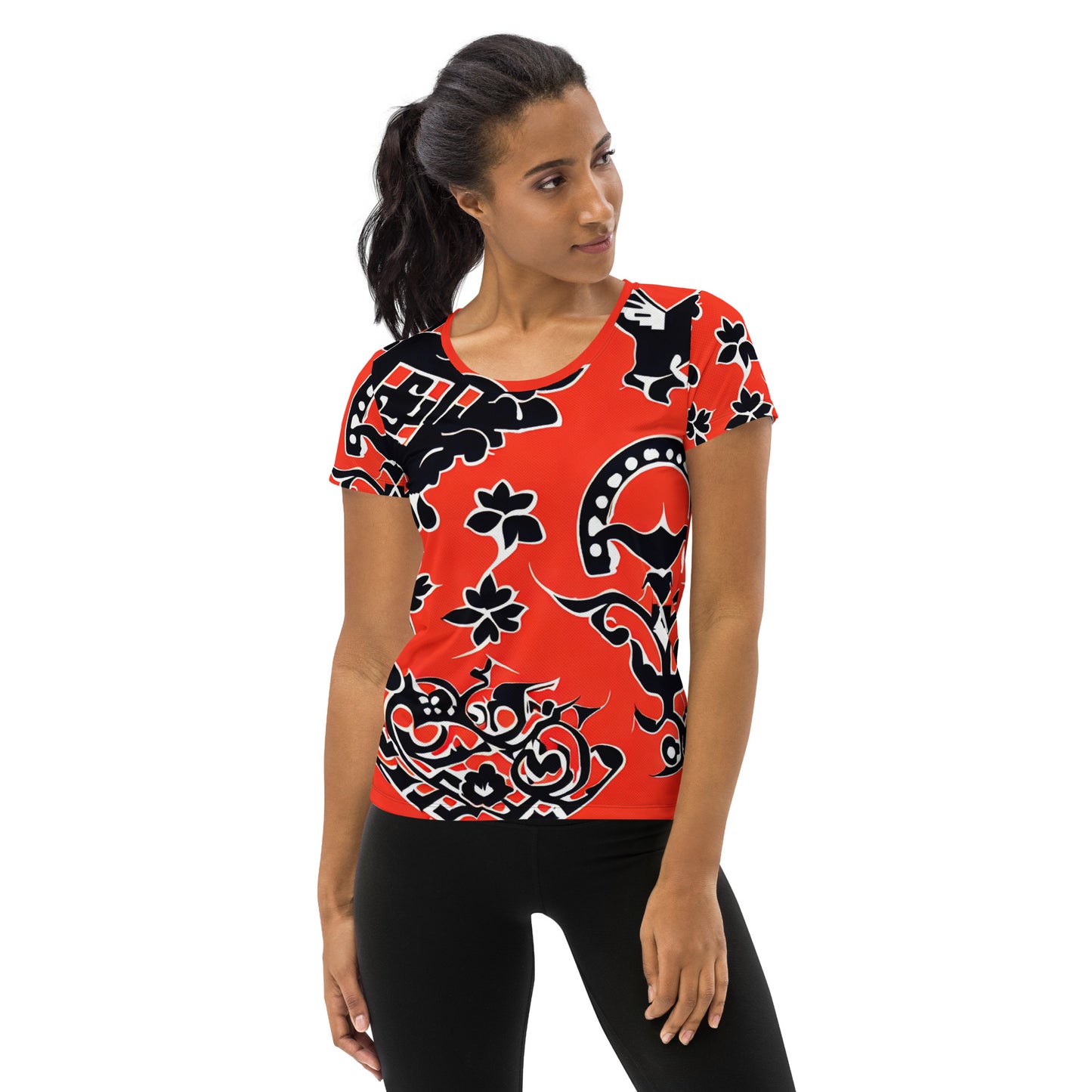 DMV 0038 Boho All-Over Print Women's Athletic T-shirt