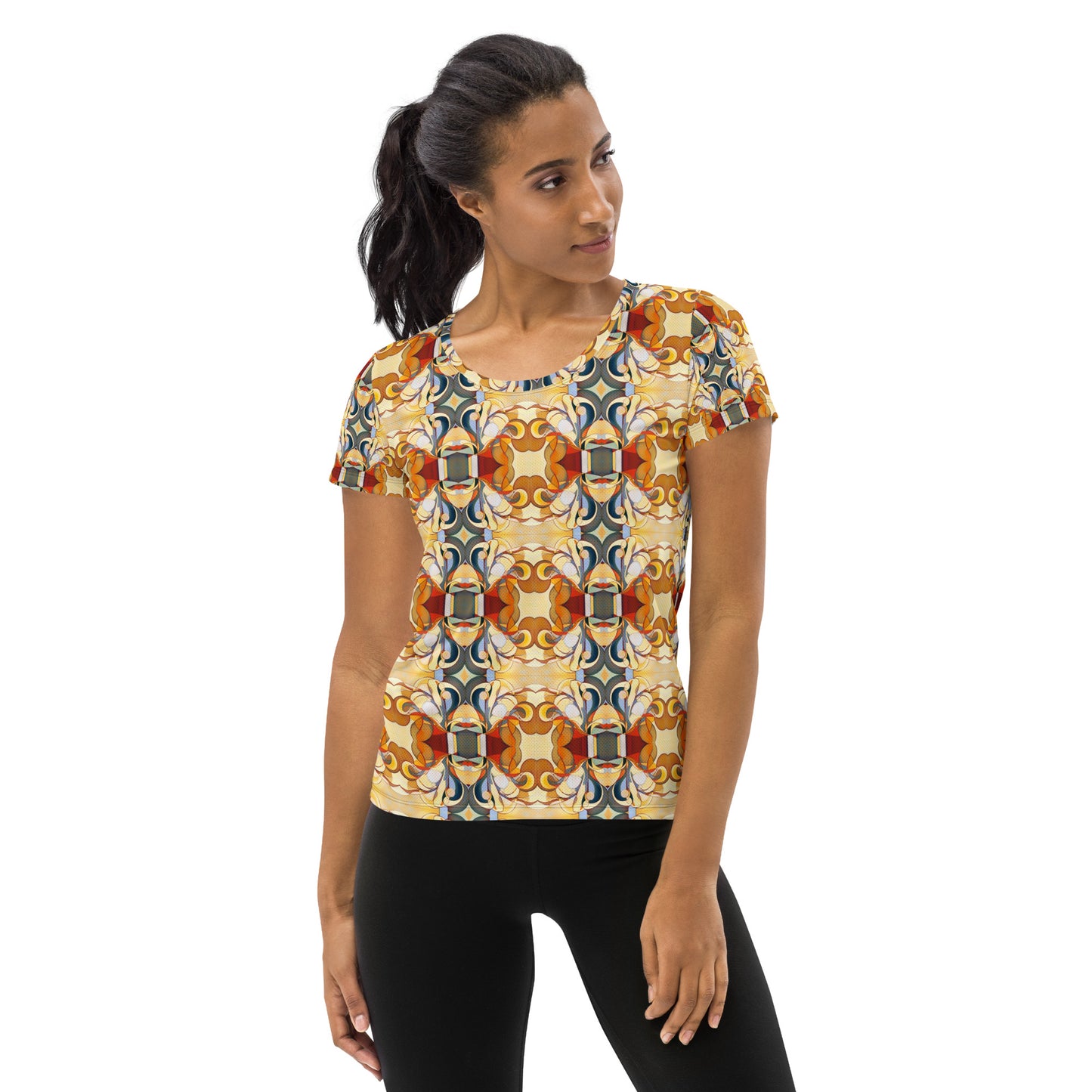 DMV 0089 Chic Boho All-Over Print Women's Athletic T-shirt