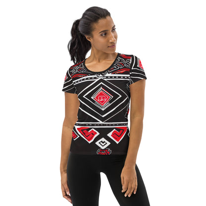 DMV 0090 Boho All-Over Print Women's Athletic T-shirt