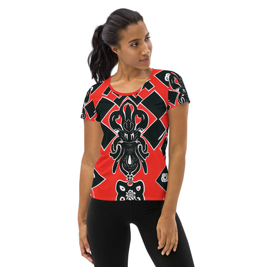 DMV 0017 Boho All-Over Print Women's Athletic T-shirt