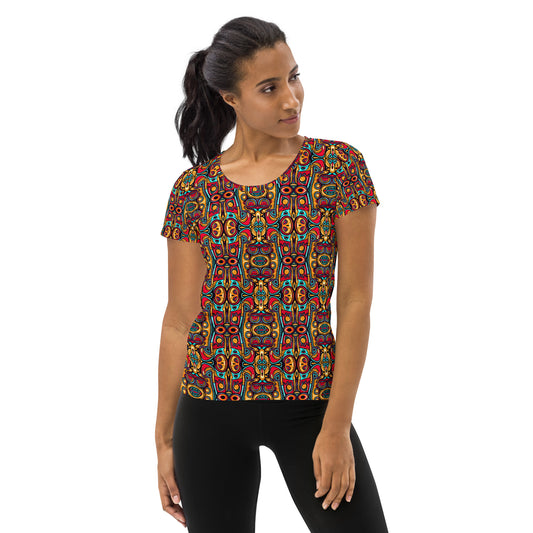 DMV 0249 Psy Artsy All-Over Print Women's Athletic T-shirt