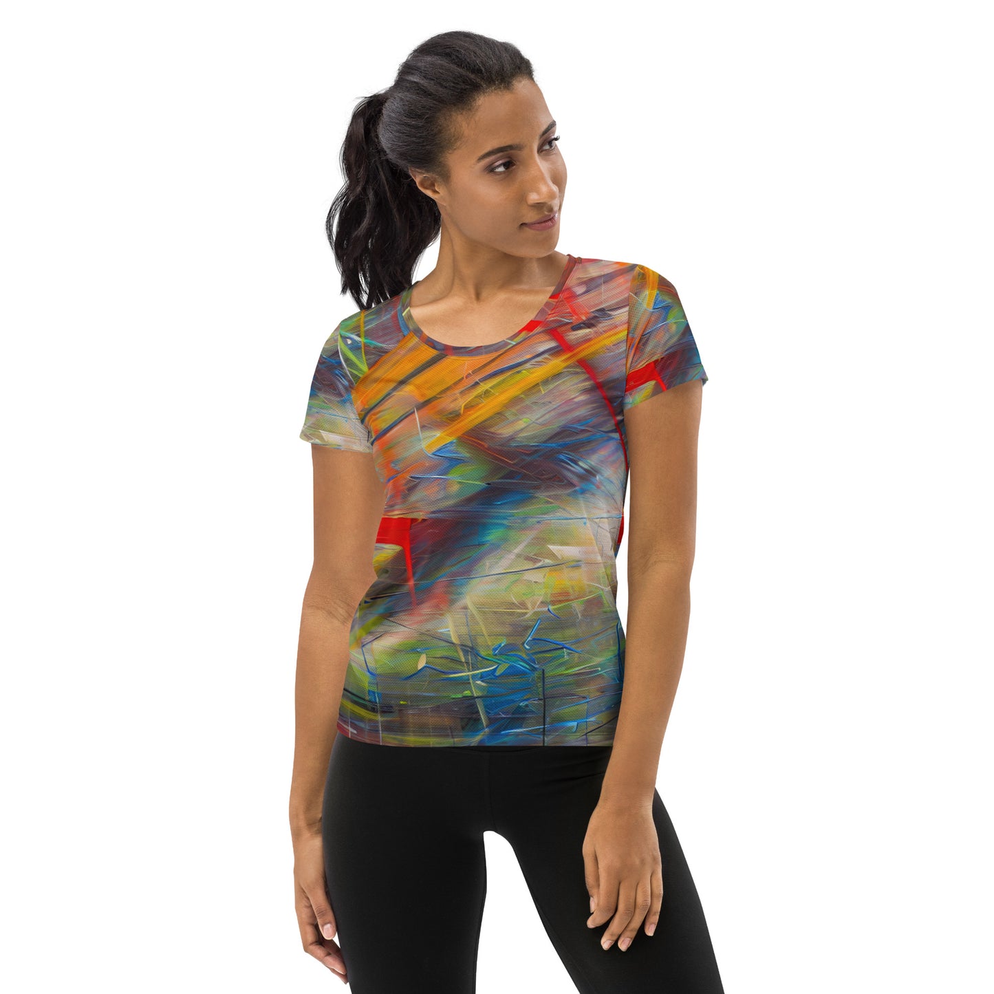 DMV 0248 Avant Garde All-Over Print Women's Athletic T-shirt