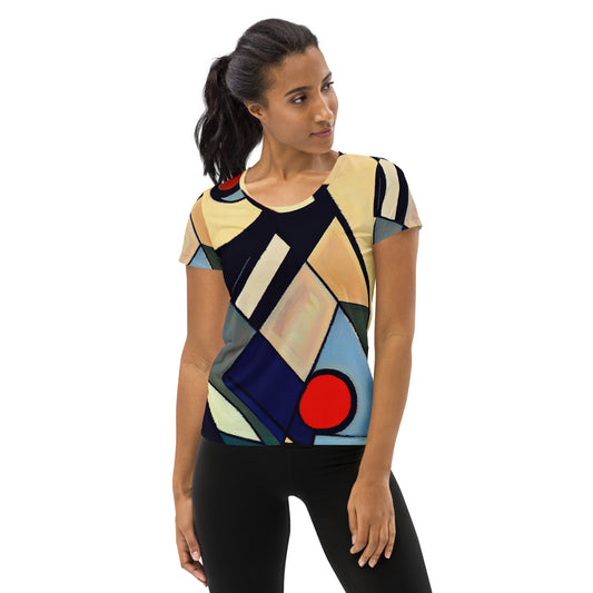 DMV 0234 Abstract Art All-Over Print Women's Athletic T-shirt